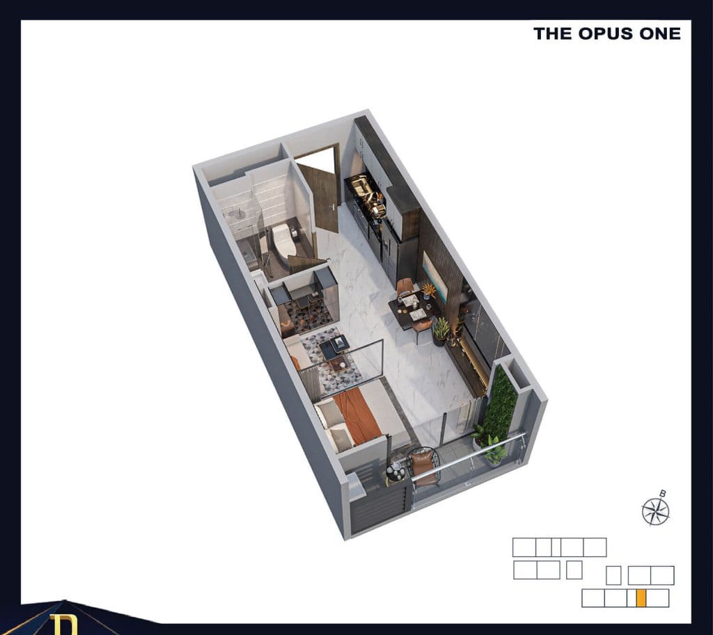 Mặt bằng căn hộ The Opus One - Vinhomes Grand Park Quận 9